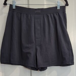 SKIMS Onyx Boyfriend Loose Boxer Shorts